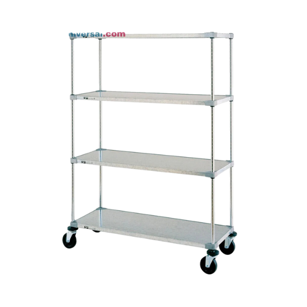 Metro Super Erecta Shelf® Stem Caster Carts - Solid Shelves